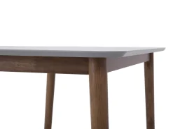 Pöydät<Beliani 4-Istuttava Ruokailuryhma Harmaa/Tumma Puu Modesto