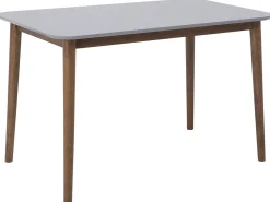 Pöydät<Beliani 4-Istuttava Ruokailuryhma Harmaa/Tumma Puu Modesto