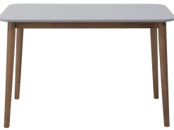 Pöydät<Beliani 4-Istuttava Ruokailuryhma Harmaa/Tumma Puu Modesto