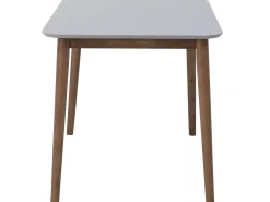 Pöydät<Beliani 4-Istuttava Ruokailuryhma Harmaa/Tumma Puu Modesto