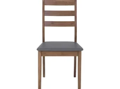 Pöydät<Beliani 4-Istuttava Ruokailuryhma Harmaa/Tumma Puu Modesto