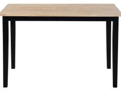 Store Beliani 4-Istuttava Ruokailuryhma Kumipuu Musta/Vaalea Puu Houston