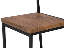 Sale Beliani 6-Istuttava Ruokailuryhma Tumma Puu/Musta Laredo