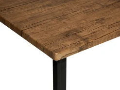 Sale Beliani 6-Istuttava Ruokailuryhma Tumma Puu/Musta Laredo