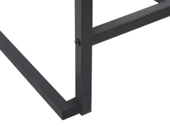 Pöydät<Beliani 4-Istuttava Ruokailuryhma Tumma Puu/Musta Burton