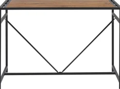 Pöydät<Beliani 4-Istuttava Ruokailuryhma Tumma Puu/Musta Burton