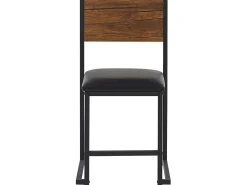 Pöydät<Beliani 4-Istuttava Ruokailuryhma Tumma Puu/Musta Burton