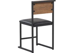 Pöydät<Beliani 4-Istuttava Ruokailuryhma Tumma Puu/Musta Burton