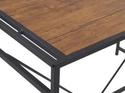 Pöydät<Beliani 4-Istuttava Ruokailuryhma Tumma Puu/Musta Burton