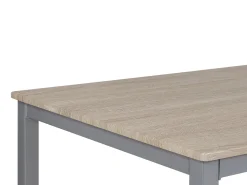 Pöydät<Beliani 4-Istuttava Ruokailuryhma Vaalea Puu/Harmaa Blumberg