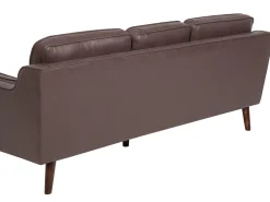 Sohvat<Beliani 3-Istuttava Ruskea Tekonahkainen Sohva Lokka