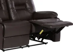 Cheap Beliani 2-Istuttava Saadettava Keinonahkainen Sohva Ruskea Bergen