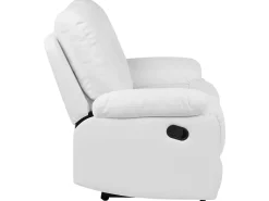 Sohvat<Beliani 2-Istuttava Saadettava Keinonahkainen Sohva Valkoinen Bergen