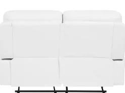 Sohvat<Beliani 2-Istuttava Saadettava Keinonahkainen Sohva Valkoinen Bergen