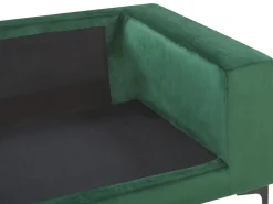 Sohvat<Beliani 3-Istuttava Samettisohva Vihrea Vadstena