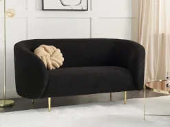 Sohvat<Beliani 2-Istuttava Sohva Buklee Musta Loen