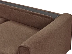 Sohvat<Beliani 3-Istuttava Sohva Ja Rahi Kangas Ruskea Avesta