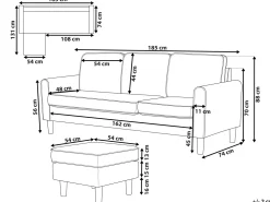 Flash Sale Beliani 3-Istuttava Sohva Ja Rahi Kangas Beige Avesta