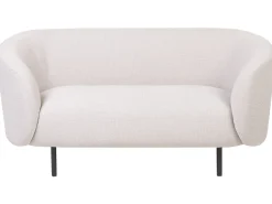 Discount Beliani 2-Istuttava Sohva Kangas Beige/Musta Loen