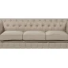 Hot Beliani 3-Istuttava Sohva Kangas Beige Iso Chesterfield