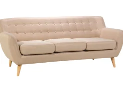 Sohvat<Beliani 3-Istuttava Sohva Kangas Beige Motala