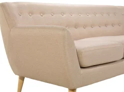 Sohvat<Beliani 3-Istuttava Sohva Kangas Beige Motala