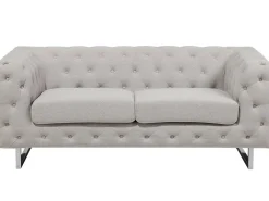 Best Sale Beliani 2-Istuttava Sohva Kangas Beige Vissland