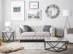 Best Sale Beliani 2-Istuttava Sohva Kangas Beige Vissland