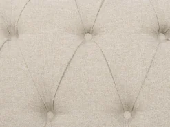 Store Beliani 3-Istuttava Sohva Kangas Beige Keskikokoinen Chesterfield