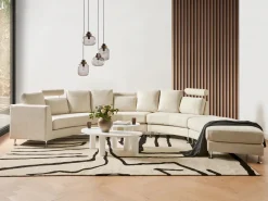 Sohvat<Beliani 7-Istuttava Sohva Kangas Beige Rotunde