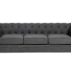 Sohvat<Beliani 3-Istuttava Sohva Kangas Harmaa Chesterfield