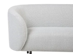 Online Beliani 2-Istuttava Sohva Kangas Musta/Valkoinen Loen