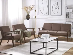 Hot Beliani 3-Istuttava Sohva Kangas Ruskea Asnes