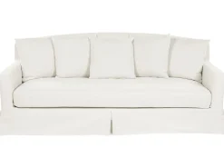 Sohvat<Beliani 3-Istuttava Sohva Kangas Valkoinen Gilja