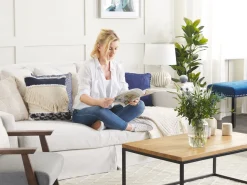 Sohvat<Beliani 3-Istuttava Sohva Kangas Valkoinen Gilja