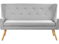 Clearance Beliani 2-Istuttava Sohva Kangas Vaaleanharmaa Skibby