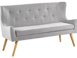 Clearance Beliani 2-Istuttava Sohva Kangas Vaaleanharmaa Skibby