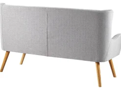 Clearance Beliani 2-Istuttava Sohva Kangas Vaaleanharmaa Skibby