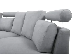 Best Sale Beliani 7-Istuttava Sohva Kangas Vaaleanharmaa Rotunde