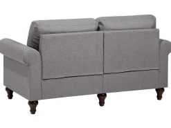 Store Beliani 2-Istuttava Sohva Kangas Vaaleanharmaa Otra