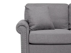 Store Beliani 2-Istuttava Sohva Kangas Vaaleanharmaa Otra