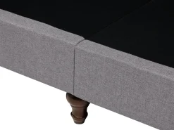 Store Beliani 2-Istuttava Sohva Kangas Vaaleanharmaa Otra