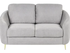 Sohvat<Beliani 2-Istuttava Sohva Kangas Vaaleanharmaa Trosa