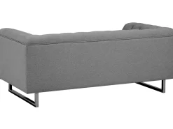 Sohvat<Beliani 2-Istuttava Sohva Kangas Vaaleanharmaa Vissland