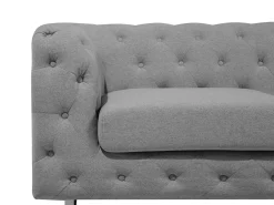 Sohvat<Beliani 2-Istuttava Sohva Kangas Vaaleanharmaa Vissland