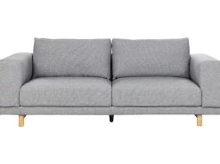New Beliani 3-Istuttava Sohva Kangas Vaaleanharmaa Nivala