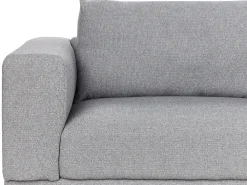 New Beliani 3-Istuttava Sohva Kangas Vaaleanharmaa Nivala