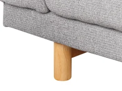 New Beliani 3-Istuttava Sohva Kangas Vaaleanharmaa Nivala