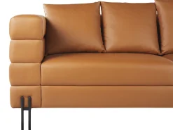 Sohvat<Beliani 3-Istuttava Sohva Keinonahka Ruskea Granna