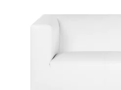 New Beliani 3-Istuttava Sohva Keinonahkainen Valkoinen Floro